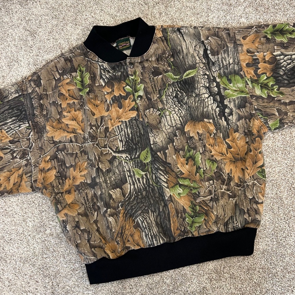 Westark Camo 1/4‎ Snap Pullover Jacket NO SIZE TAG Trebark By Lynch Superflauge